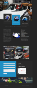 Strona internetowa dla firmy zajmującej się oklejaniem samochodów.
